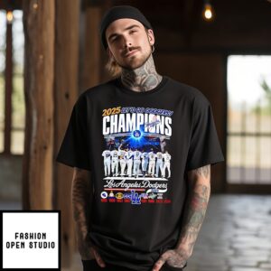 Los Angeles Dodgers National League Champions 2025 Lets Go Dodgers T-Shirt