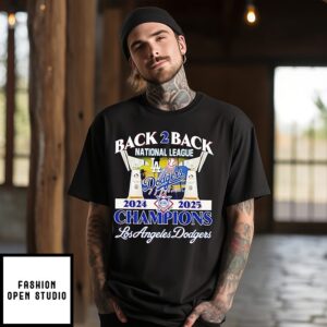 Los Angeles Dodgers National League Champions Back 2 Back T-Shirt