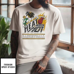 Miami Heat White Hot Basketball Vintage T-Shirt