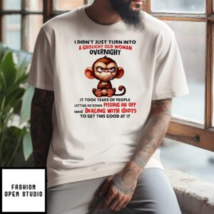 Monkey I Didn’t Just Turn Into A Grouchy Old Woman Overnight T-Shirt