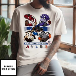 National League West Arizona Diamondbacks Colorado Rockies La Dodgers Sd Padres Sf Giants T-Shirt