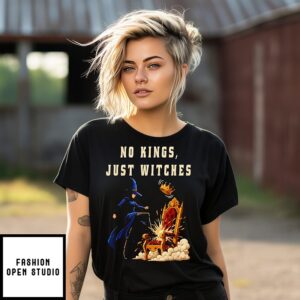 No Kings Just Witches Witchcore Halloween Funny T-Shirt