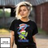Oklahoma City Thunder Christmas Grinch Santa Hat Holiday T-Shirt