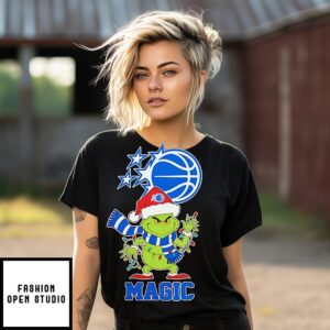 Orlando Magic Christmas Grinch Santa Holiday T-Shirt