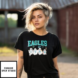 Philadelphia Eagles Ghost Players Happy Halloween 2025 T-Shirt
