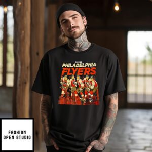 Philadelphia Flyers Hockey Players City Skyline 2025-26 T-Shirt