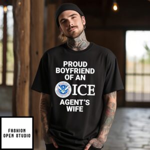 Proud Boyfriend Of An Ice Agent’s Wife Logo T-Shirt