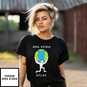 Real Estate Atlas Planet Earth Graphic T-Shirt