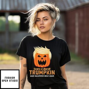 Scare A Liberal Trumpkin Mhga 2025 T-Shirt