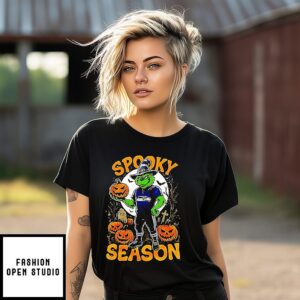Seattle Seahawks X Grinch NFL Spooky Season 2025 T-Shirt