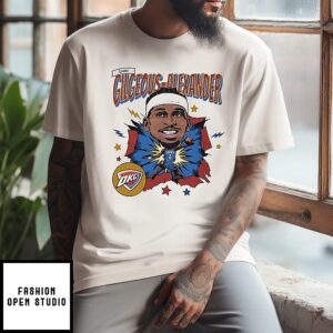 Shai Gilgeous-Alexander Oklahoma City Thunder Caricature T-Shirt