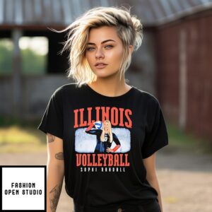 Sophi Randall Illinois Volleyball Illustrated T-Shirt