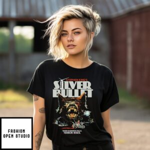 Stephen King’s Silver Bullet 40th Anniversary When Darkness Falls Terror Rises Poster T-Shirt