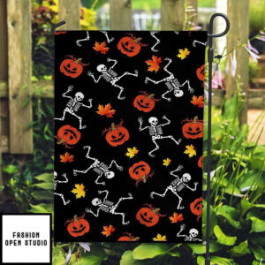 Subtle Anti Trump Halloween Skeleton Garden Flag