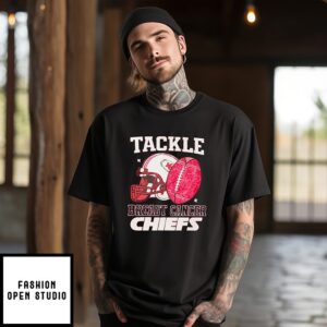Tackle Breast Cancer Kansas City Chiefs Helmet Logo T-Shirt