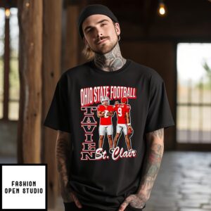 Tavien St. Clair Ohio State Buckeyes Portrait T-Shirt