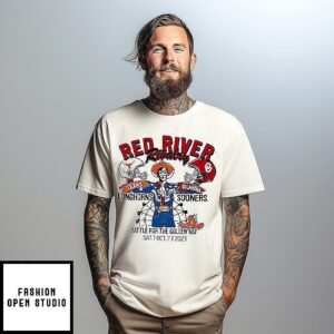 Texas Longhorns Vs. Oklahoma Sooners 2025 Red River Rivalry Match-Up T-Shirt