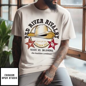 Texas Longhorns Vs Oklahoma Sooners Red River Rivalry Golden Hat Match Up T-Shirt