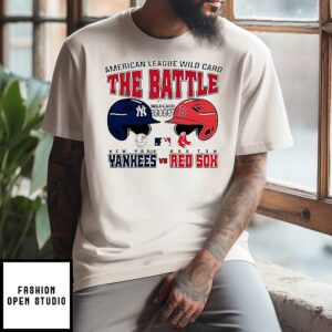 The Battle New York Yankees Vs Boston Red Sox 2025 Mlb Al Wild Card Matchup T-Shirt