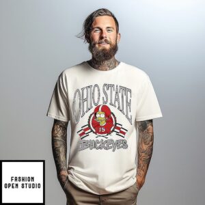 The Simpsons Bart X Ohio State Player Cartoon T-Shirt