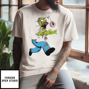 The Simpsons Homer Zombie Donut Head Treehouse Of Horror Halloween Spooky T-Shirt