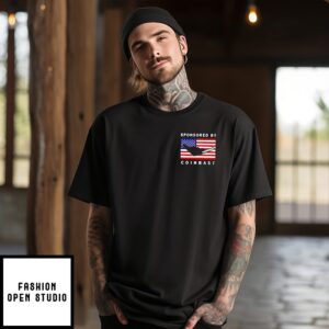 USA Sponsored By Coinbase USA Flag T-Shirt