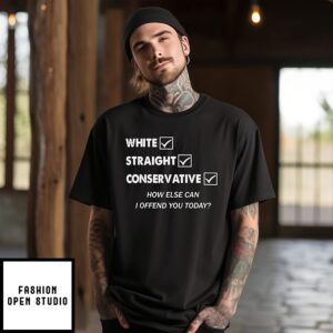 White Straight Conservative T-Shirt