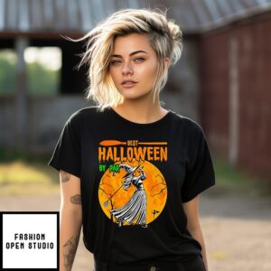 Witch Playing Golf Best Halloween By Par T-Shirt