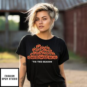 ’tis The Season Pumpkin Pile Halloween T-Shirt