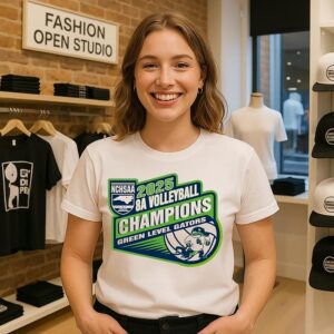 2025 Green Level Gators Nchsaa 8a Volleyball Champions T-Shirt