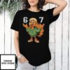67 Teacher Thanksgiving Funny Turkey Six Seven Meme Brainrot Math T-Shirt