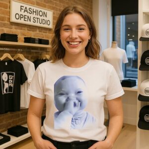 Ai Baby Holding Laugh Meme Viral Trend T-Shirt
