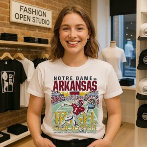 Arkansas Vs Notre Dame Game Day 2025 Paint T-Shirt