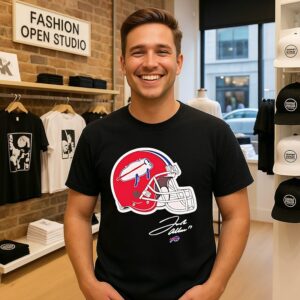 Billustration Josh Allen Buffalo Bills Helmets T-Shirt