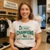 Bishop Hendricken Hawks 2025 Riil Football Champions Super Bowl Winner 4 Peat T-Shirt