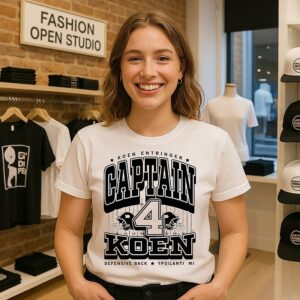 Captain Koen Koen Entringer Defensive Back Ypsilanti Mi T-Shirt