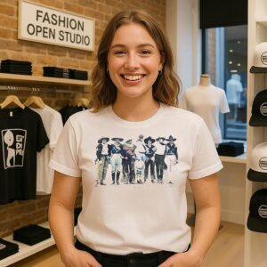 Cowgirl Lineup Bob Wade Wild West Vintage T-Shirt