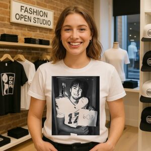 Drew Mestemaker North Texas Mean Green Football 608 B And W T-Shirt