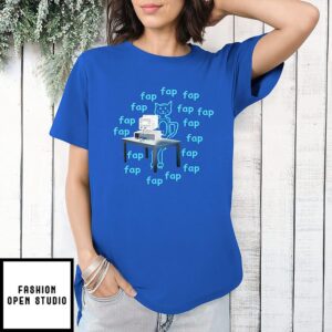 Fap Cat Printer T-Shirt