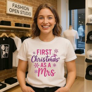 First Christmas As A Mrs 2025 T-Shirt