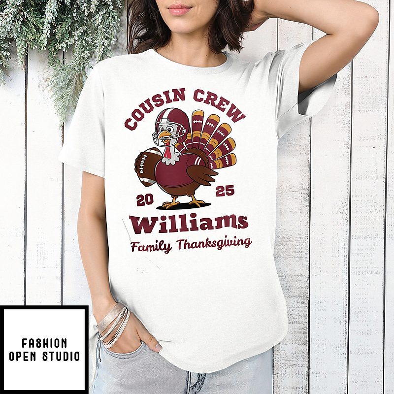 Football Turkey T-Shirt, Personalized Family Thanksgiving