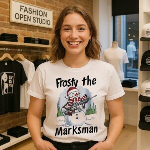 Frosty The Marksman Merry Christmas T-Shirt