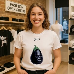 Golira Eggplant Funny Graphic T-Shirt