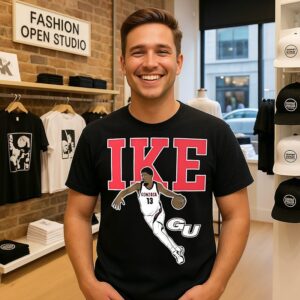 Graham Ike Gonzaga Bulldogs Basketball Name And Pose T-Shirt