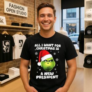 Grinch All I Want For Christmas Is A New President Christmas T-Shirt