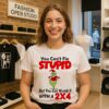 Grinch You Can’t Fix Stupid But You Can Numb It With A 2×4 Christmas T-Shirt