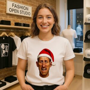 Harry Kane Spitting Image Christmas Meme T-Shirt