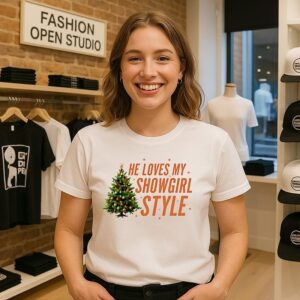 He Loves My Showgirl Style She Loves My Redwood Christmas T-Shirt
