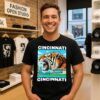 Iced Out Grillz Cincinnati Tiger Roaring City Skyline T-Shirt