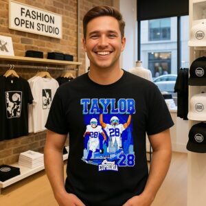 Jonathan Taylor Indianapolis Colts Football City Skyline T-Shirt
